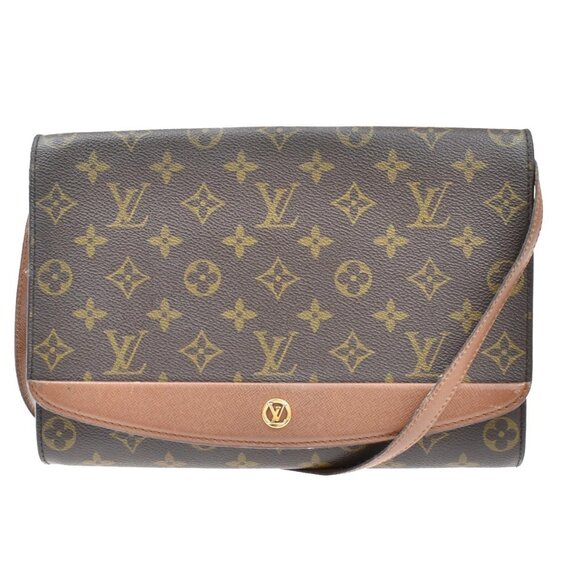 LOUIS VUITTON Bordeaux 2Way Shoulder Clutch Bag Monogram Leather M51797 33KB250 - Picture 1 of 16